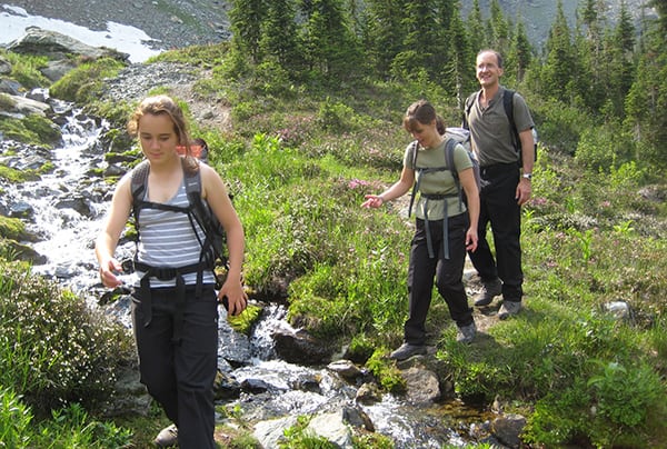 Hiking in the summer at Wild Bear Lodge