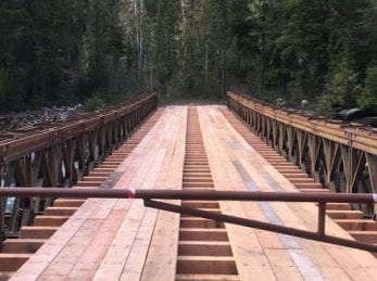 A new bridge at Wild Bear Lodge