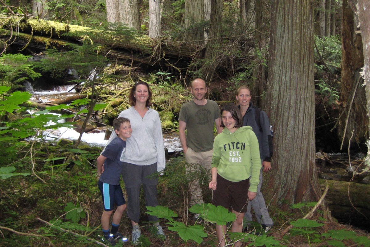 A walk in the old growth at Wild Bear Lodge