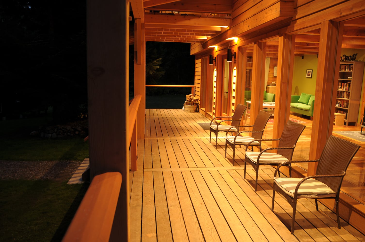 The deck at Wild Bear Lodge