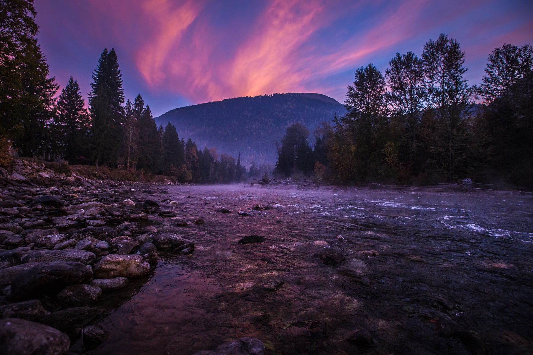 Looking north in the autumn at Wild Bear Lodge