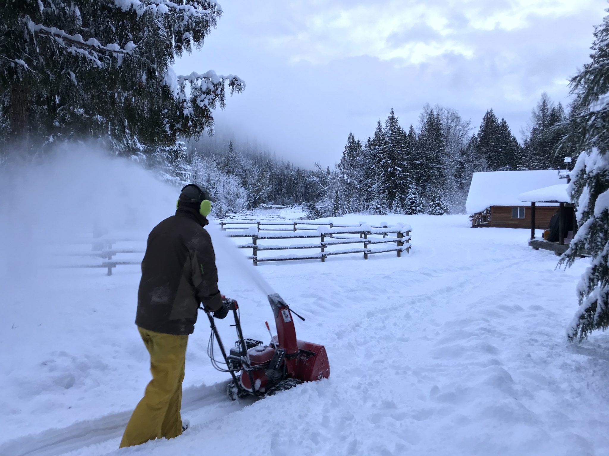 snowblower at Wild Bear Lodge