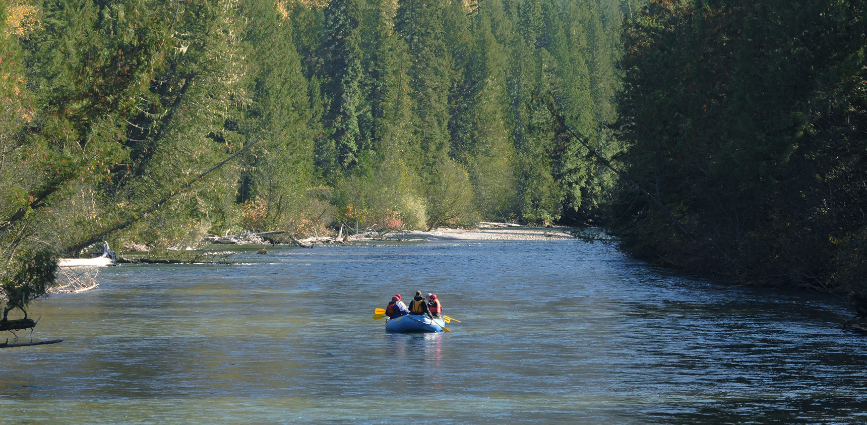 Raft down wilderness rivers